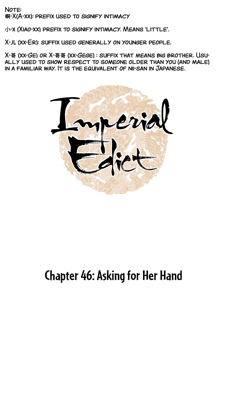 Imperial Edict - Chapter 46: Asking For Her Hand