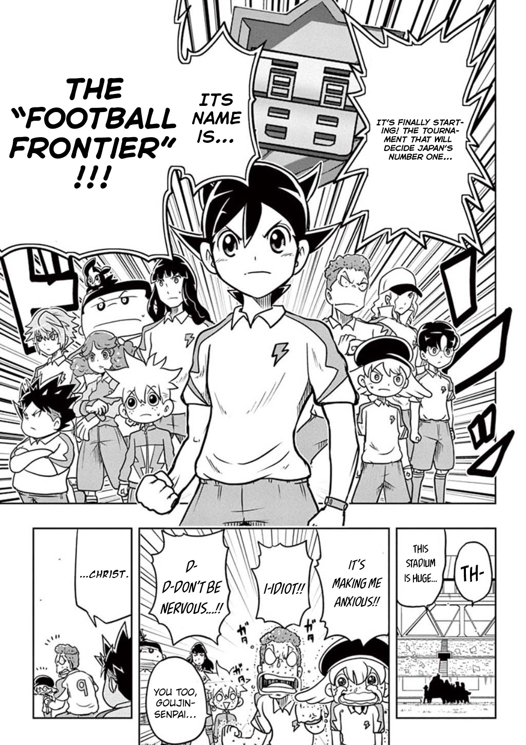 Inazuma Eleven: Ares No Tenbin - Vol.1 Chapter 1: The Raimon Soccer Club Faces A Threat Of Demise!?