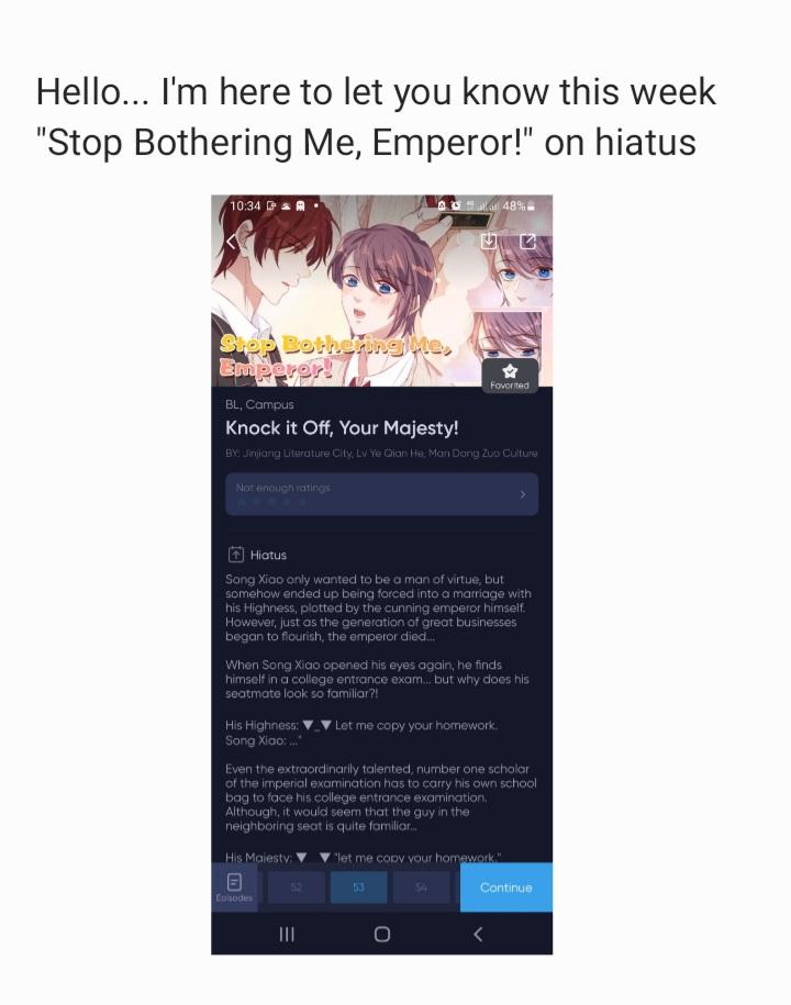 Stop Bothering Me, Emperor! - Hitaus