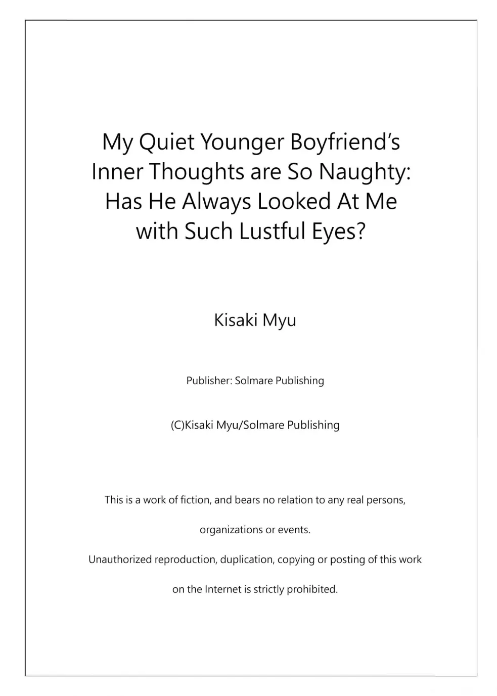 My Quiet Younger Boyfriend’s Inner Thoughts Are So Naughty: Has He Always Looked At Me With Such Lustful Eyes? - Chapter 1