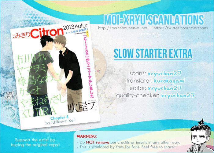 Slow Starter (Ichikawa Kei) - Chapter 8 : Fall 2013 Extra - Slow Days