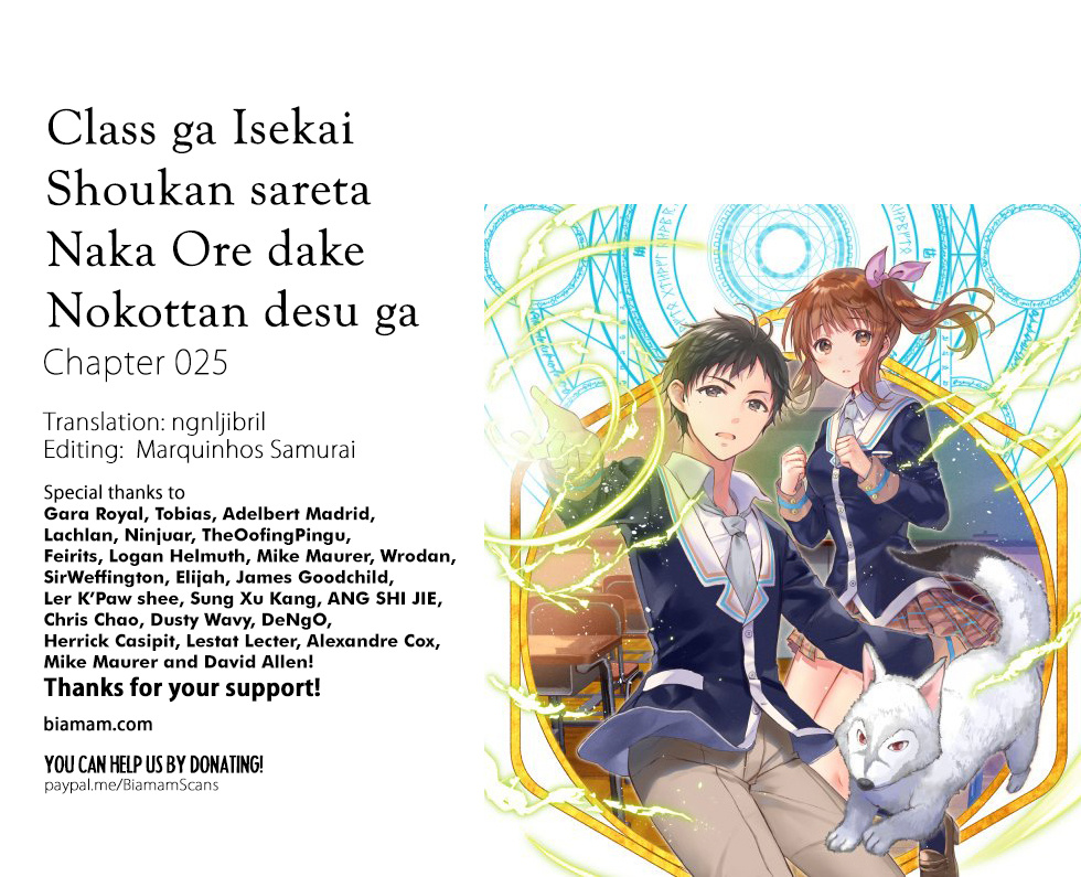 Class Ga Isekai Shoukan Sareta Naka Ore Dake Nokotta N Desu Ga - Chapter 25