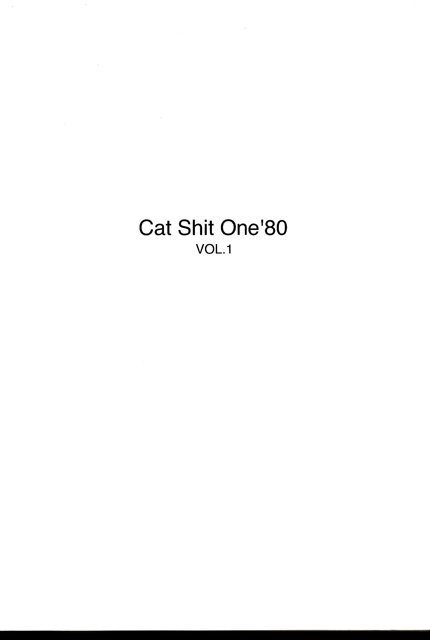 Cat Shit One '80 - Vol.1 Chapter 1