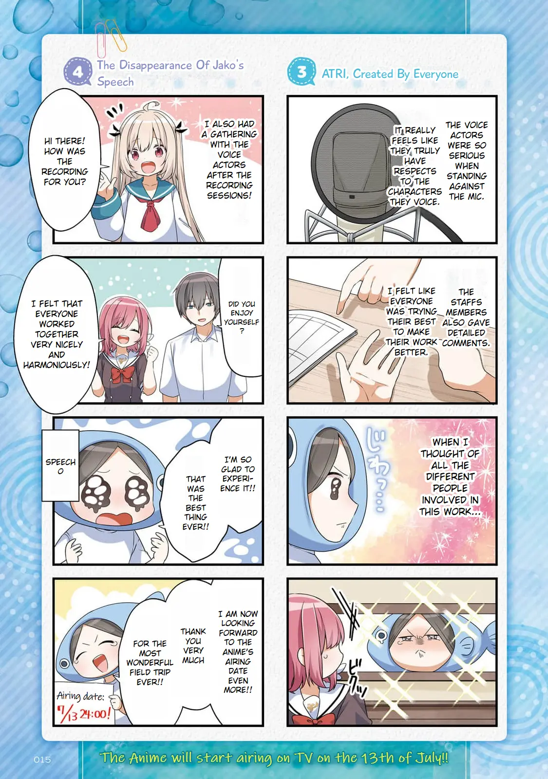 Atri -My Dear Moments- - Vol.4 Chapter 20.5: Atri The Anime's Post-Recording Report By Jako