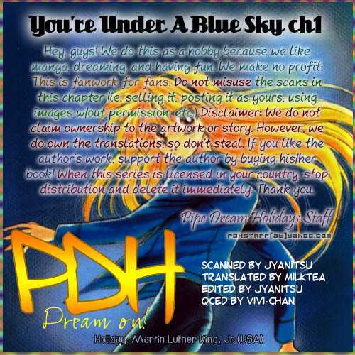 You're Under A Blue Sky - Vol.1 Chapter 1 : You Re Under A Blue Sky