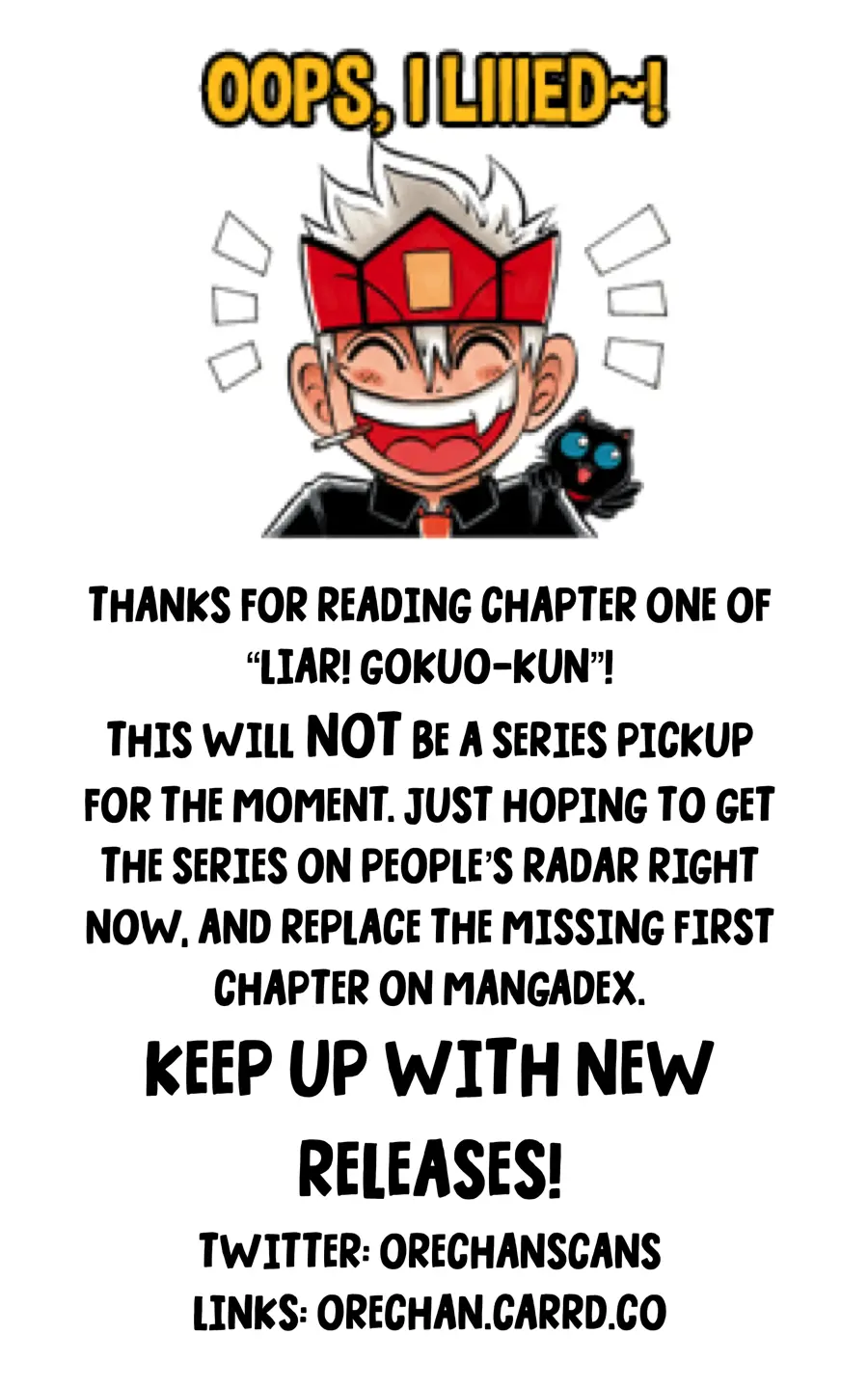 Liar! Gokuou-Kun - Vol.1 Chapter 1: A Lying Transfer Student Has Arrived!