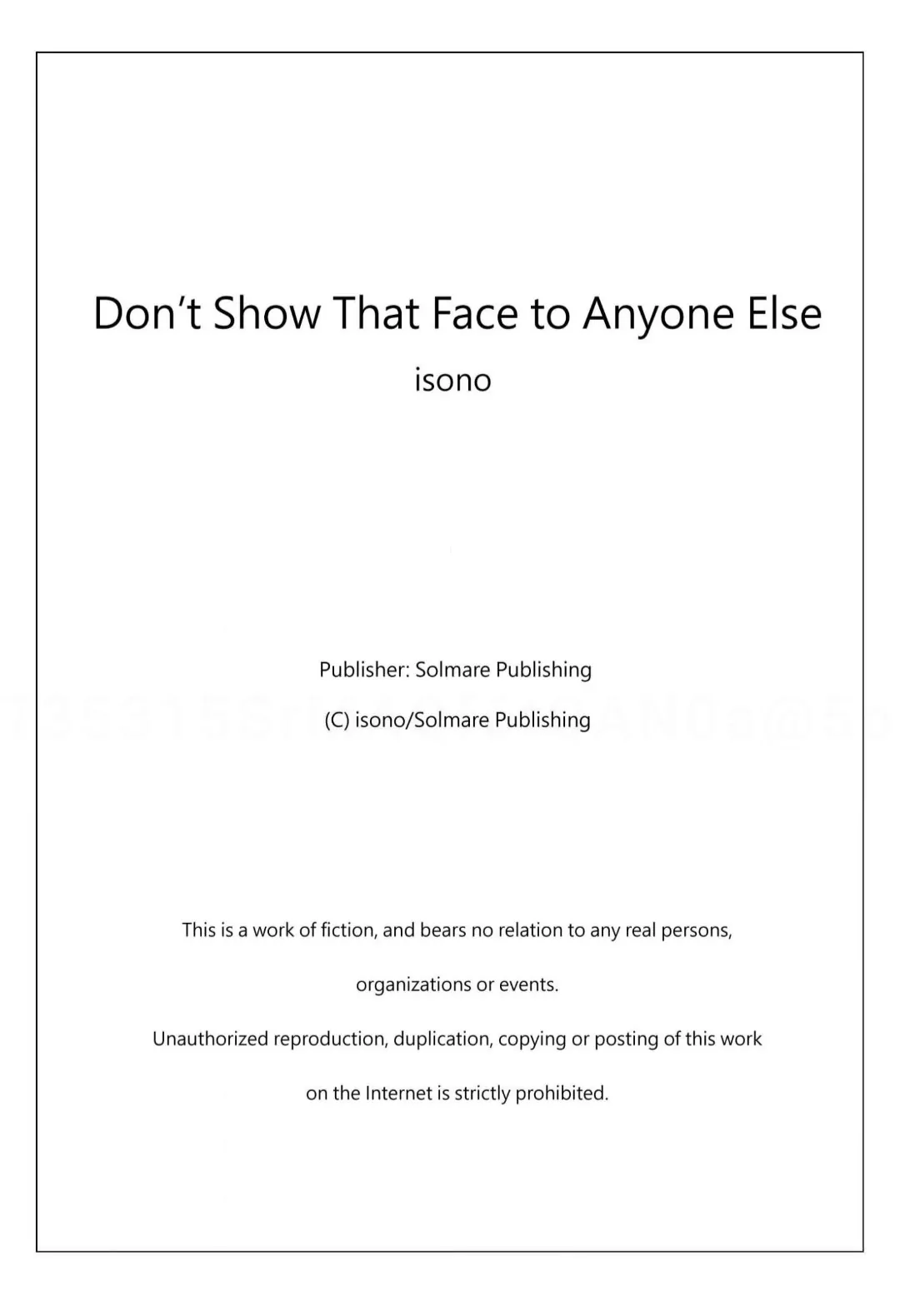 Don't Show That Face To Anyone Else - Chapter 14