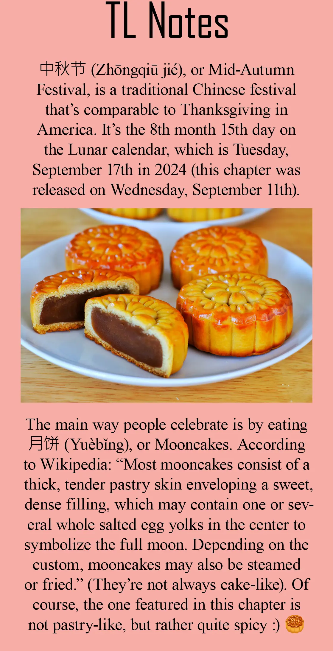 Jintian Ni Louxianle Ma?! - Chapter 26.1: Happy Mid-Autumn Festival!