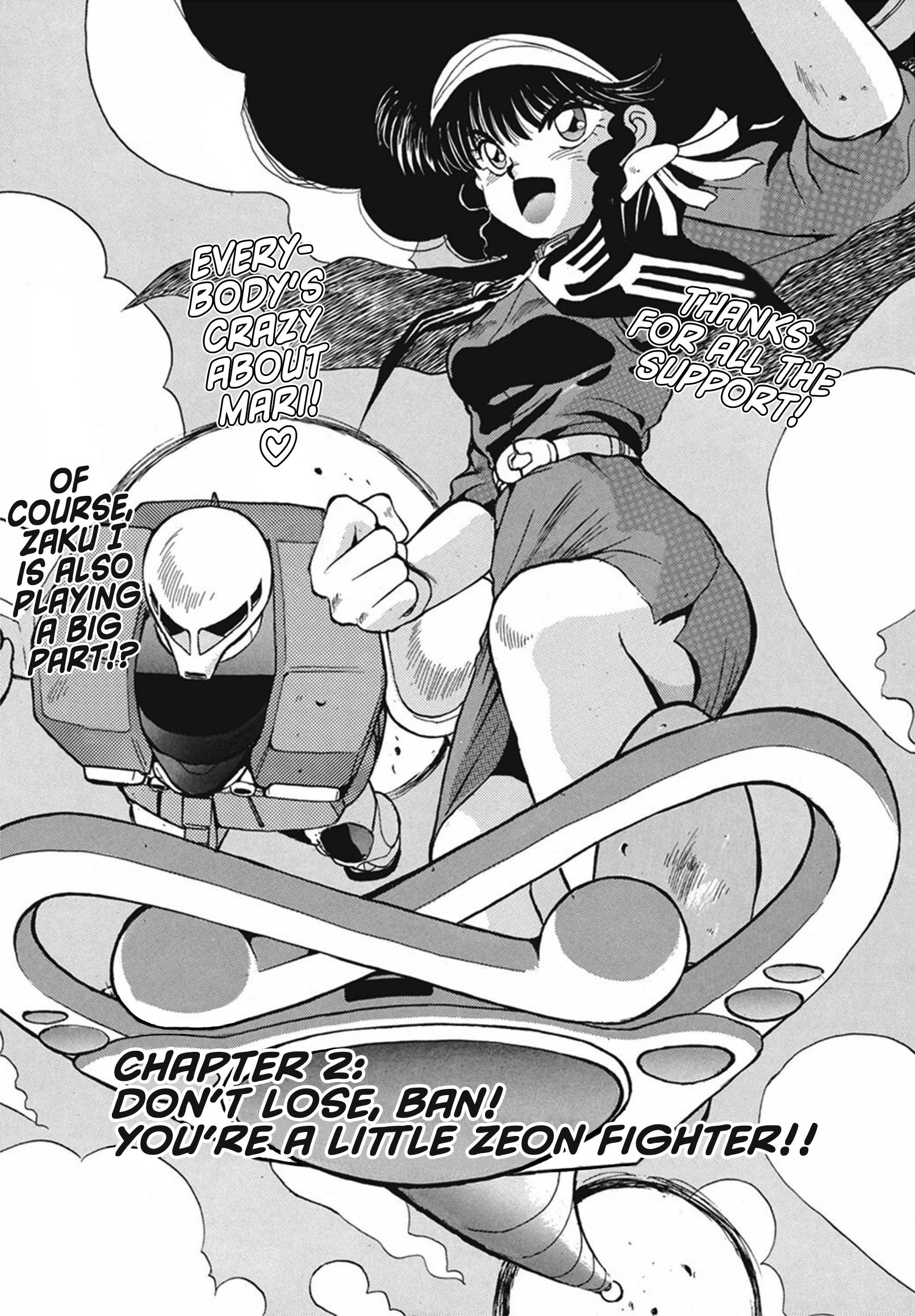 Magical Ensign Blaster Mari - Vol.1 Chapter 2: Don't Lose, Ban! You're A Little Zeon Fighter!!