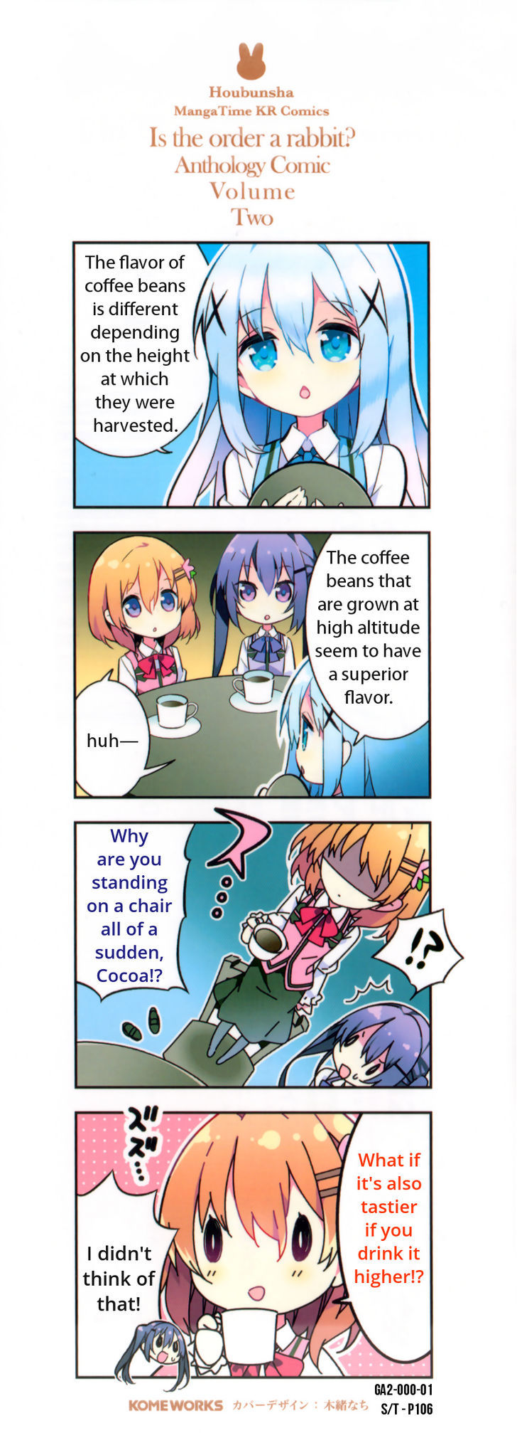 Gochuumon Wa Usagi Desu Ka? Anthology Comic - Vol.2 Chapter 15 : Cover Comics [By: Haruse Hiroki, Hanzawa Kaori, Peko]