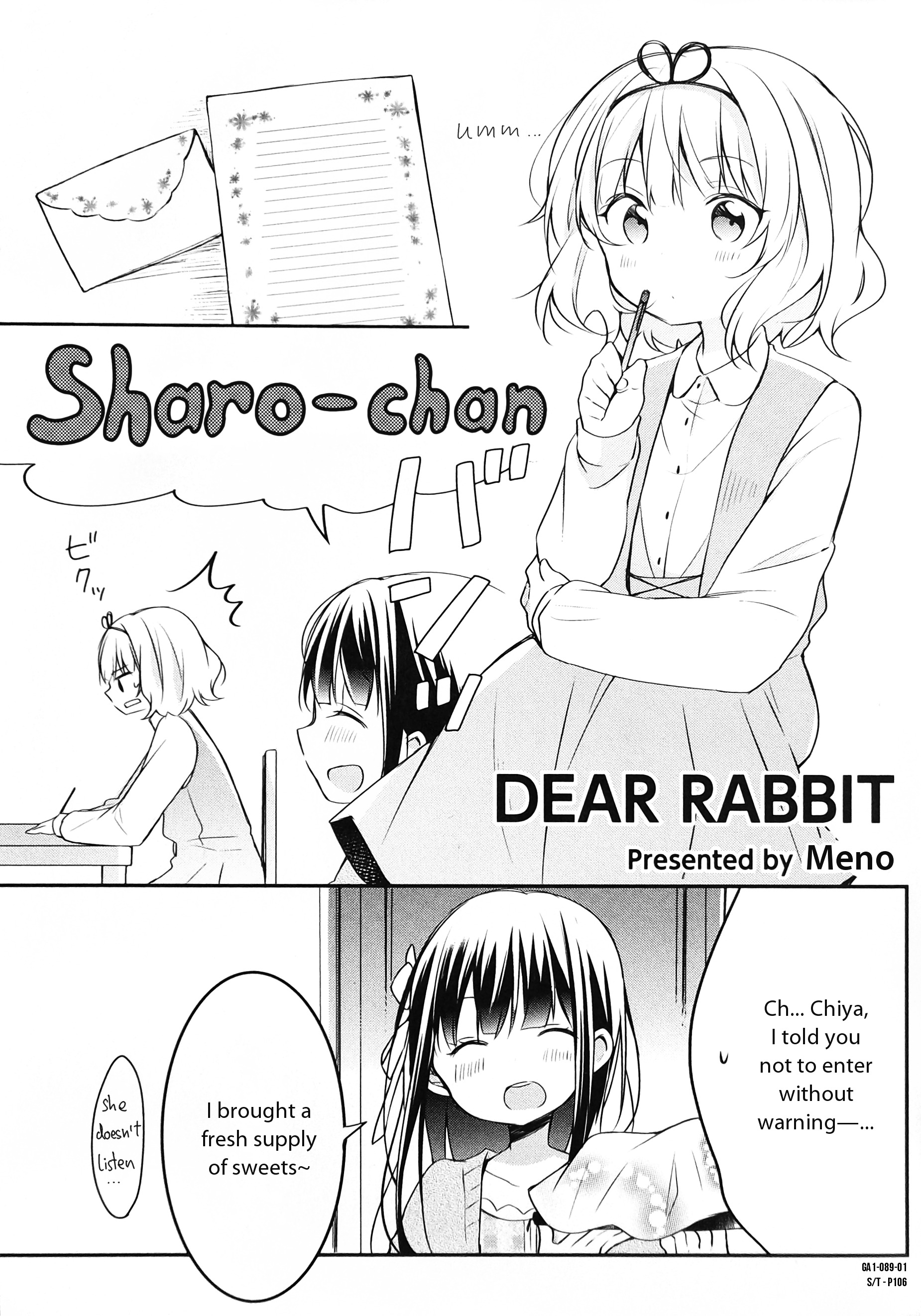 Gochuumon Wa Usagi Desu Ka? Anthology Comic - Vol.1 Chapter 12 : Dear Rabbit [By: Meno]