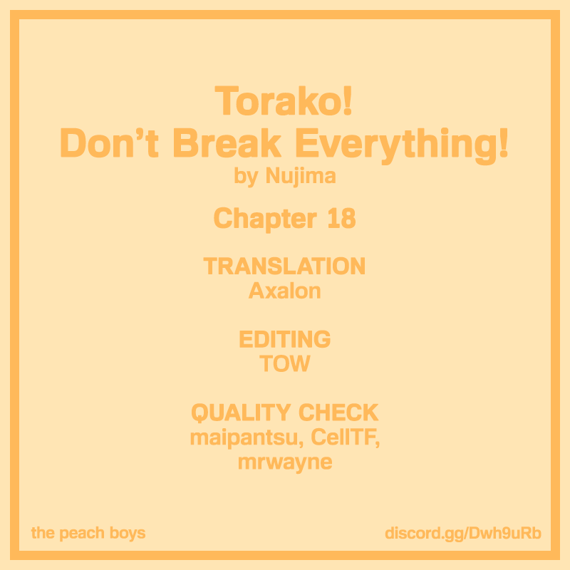 Torako, Anmari Kowashicha Damedayo - Chapter 18: The Tunnel