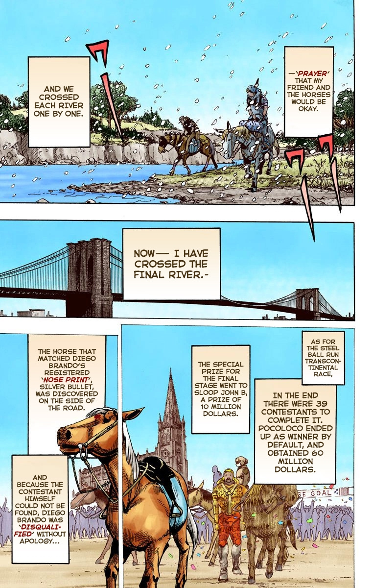 Jojo's Bizarre Adventure Part 7 - Steel Ball Run - Vol.24 Chapter 95: World Of Stars And Stripes - Outro