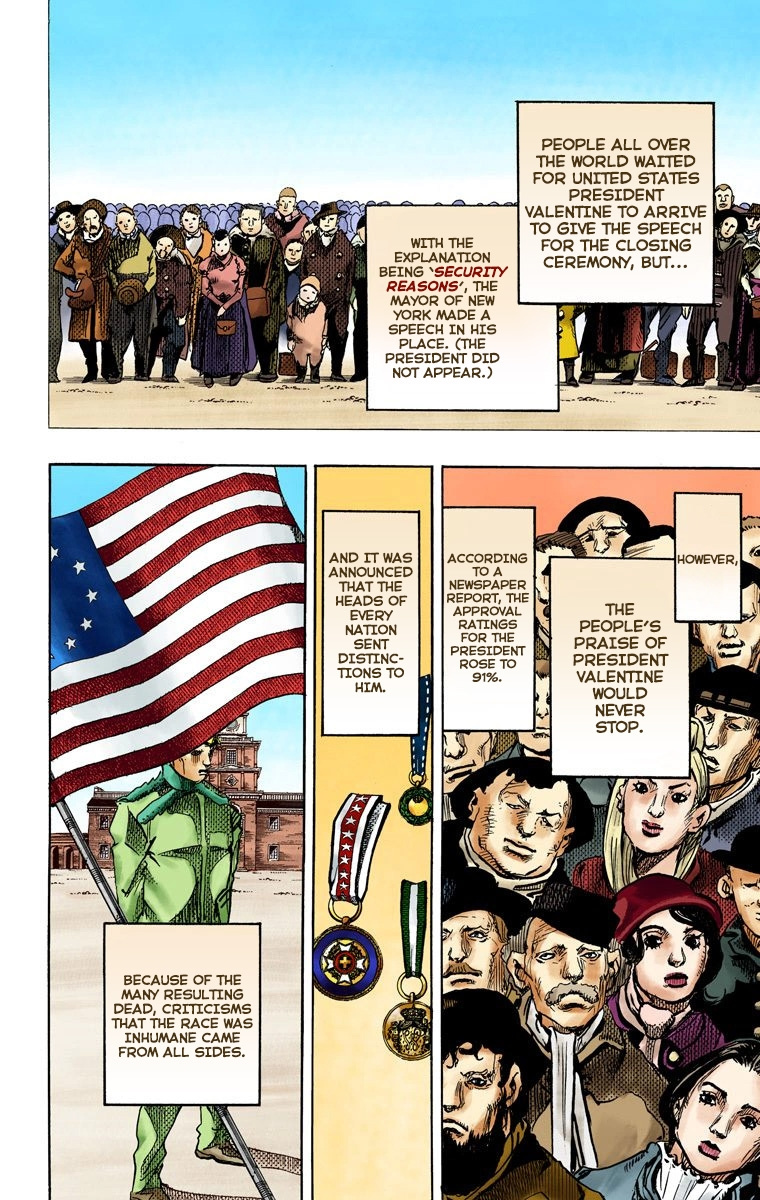 Jojo's Bizarre Adventure Part 7 - Steel Ball Run - Vol.24 Chapter 95: World Of Stars And Stripes - Outro