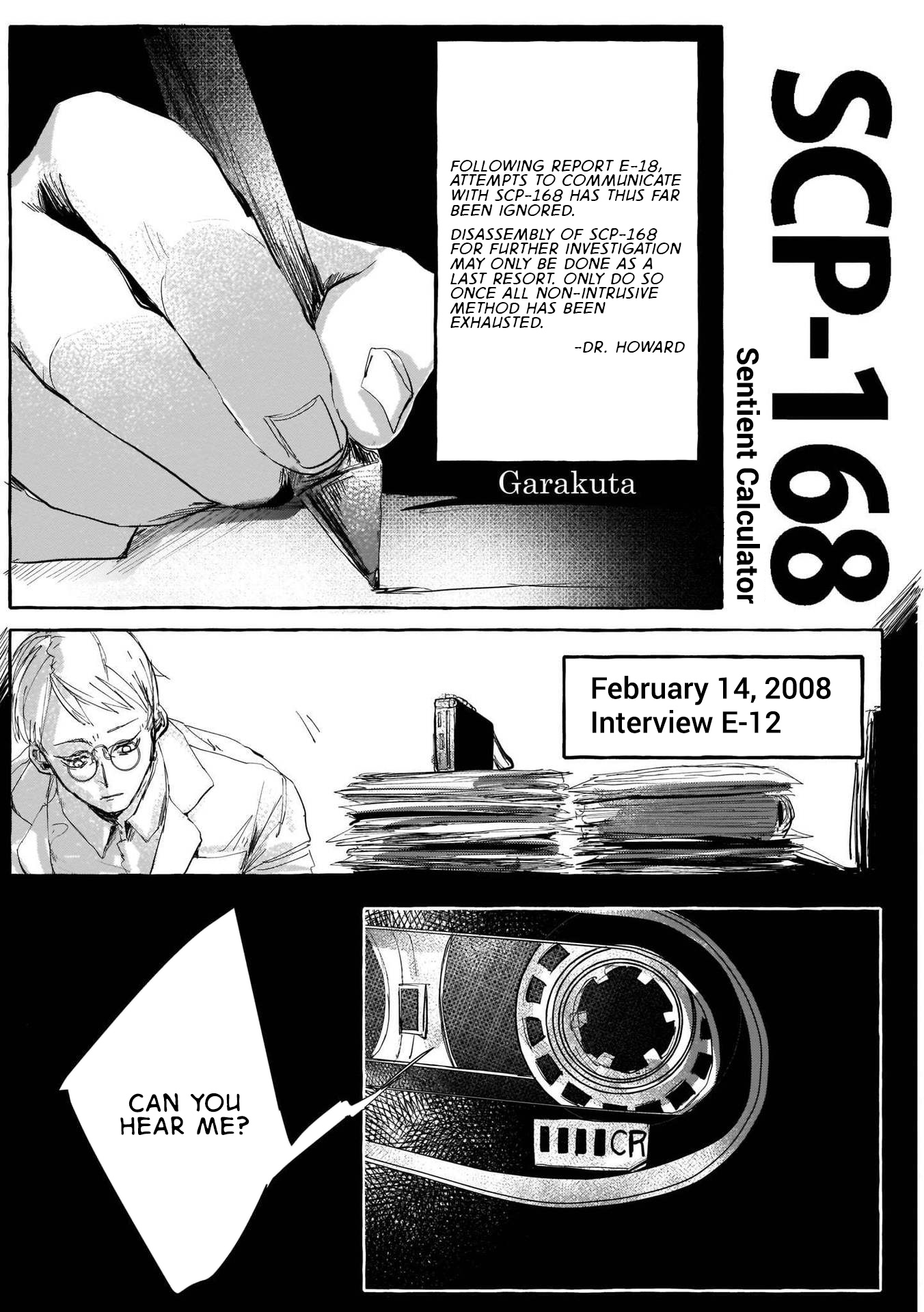 Scp Comic Anthology - Ki - Vol.1 Chapter 4: Scp-168 - Sentient Calculator (Garakuta)