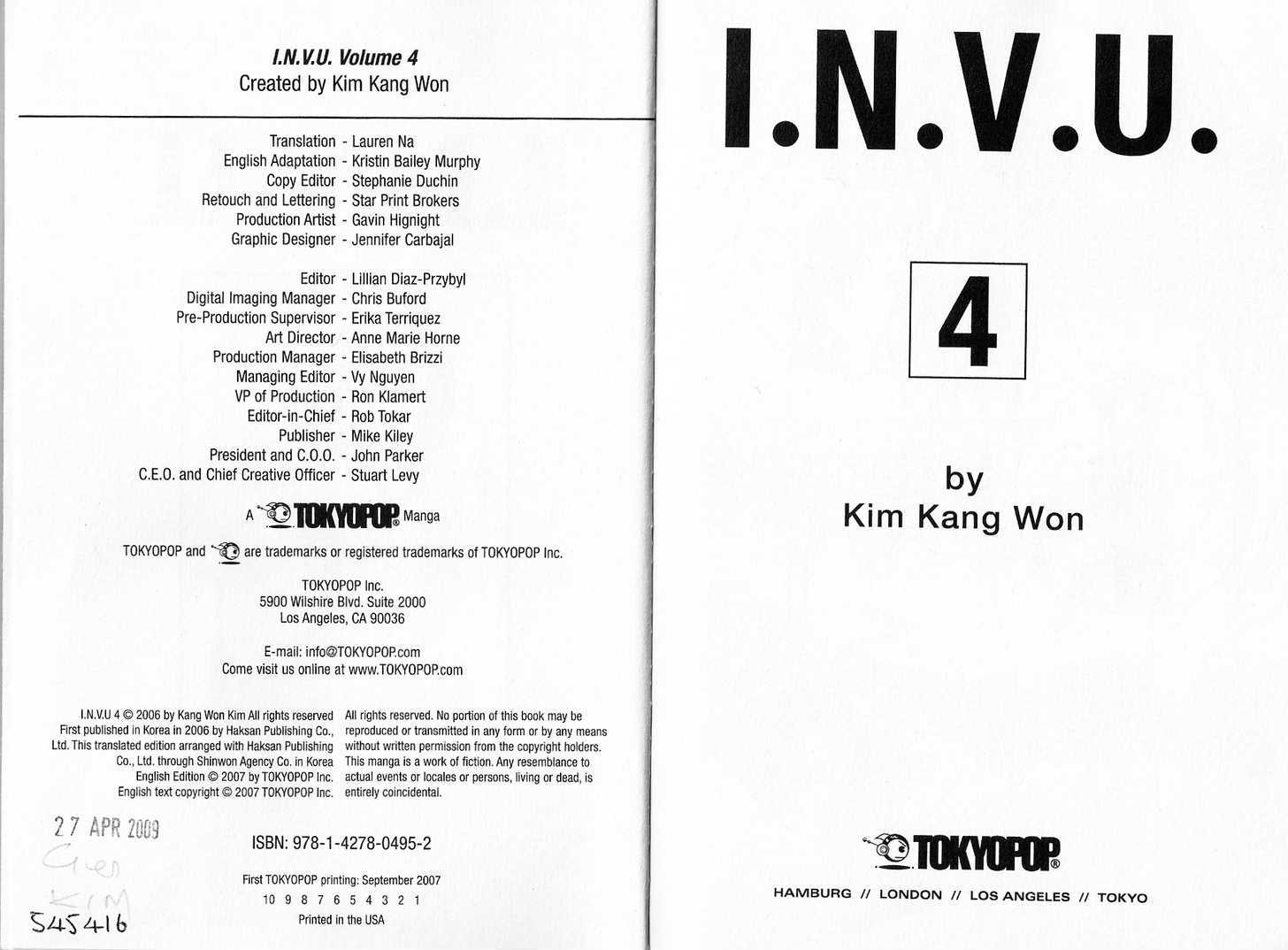 I.n.v.u. - Vol.4 Chapter 1