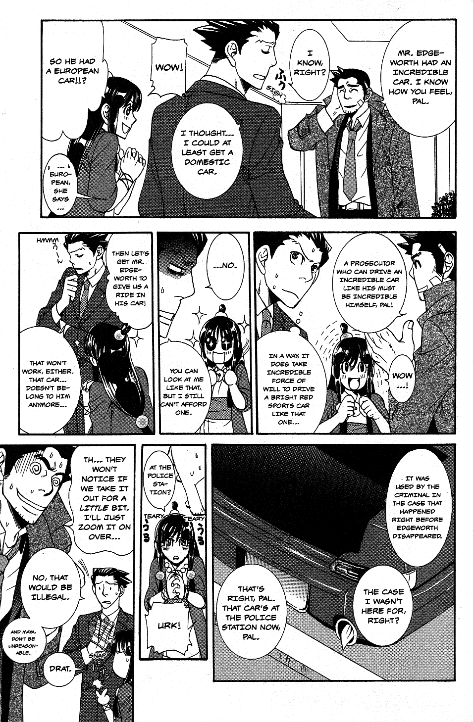 Phoenix Wright: Ace Attorney - Official Casebook - Vol.1 Chapter 14: Car Life, My Life - By Tamako Yamauchi