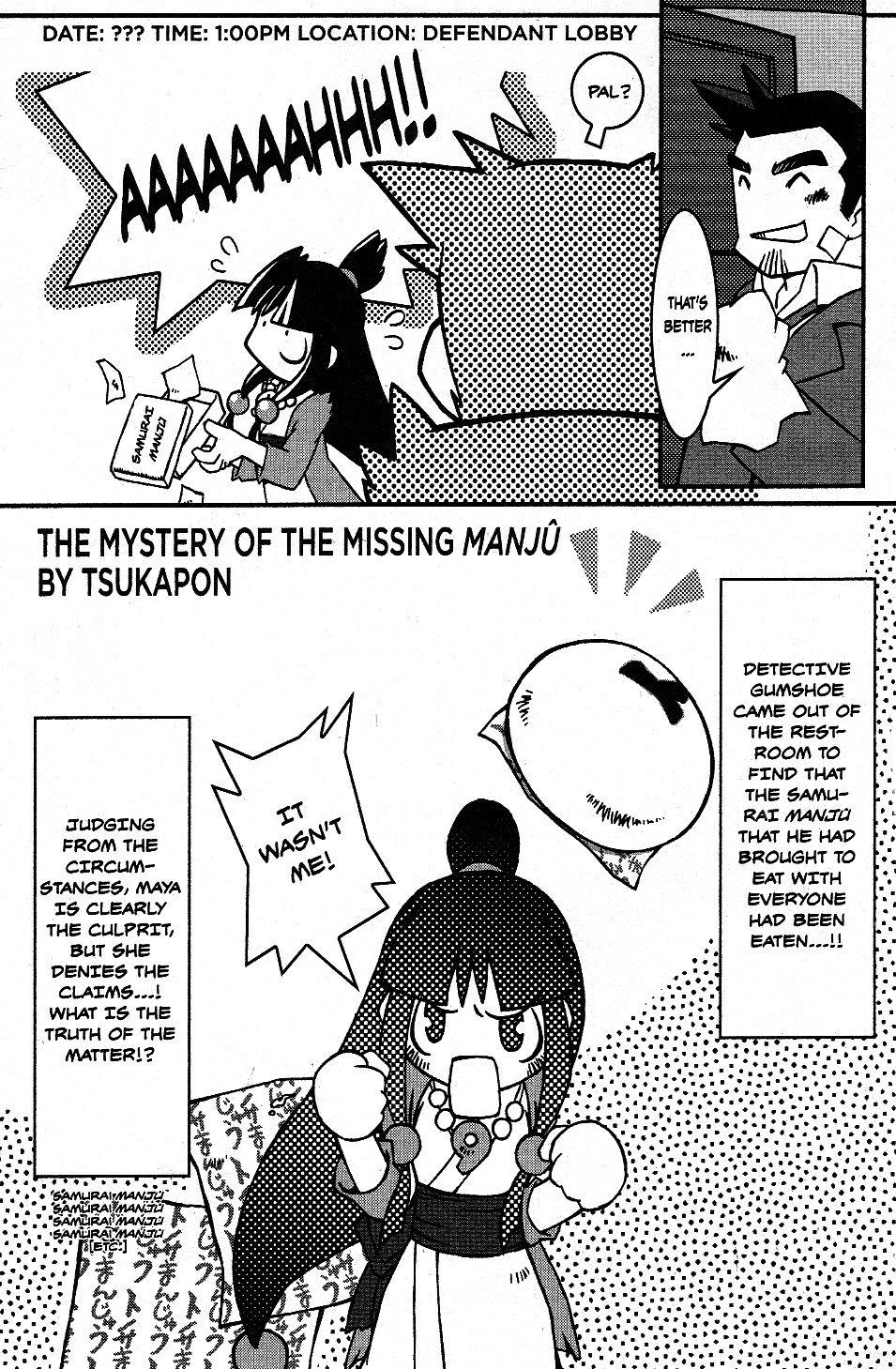 Phoenix Wright: Ace Attorney - Official Casebook - Vol.1 Chapter 18: The Mystery Of The Missing Manjû - By Tsukapon