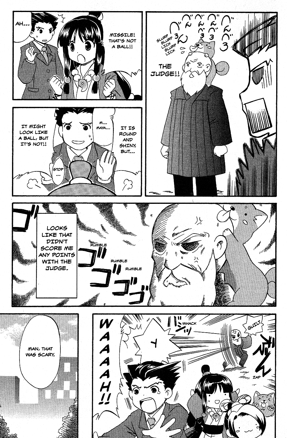 Phoenix Wright: Ace Attorney - Official Casebook - Vol.1 Chapter 15: Ball Search Team, Head Out!! - By Tomo