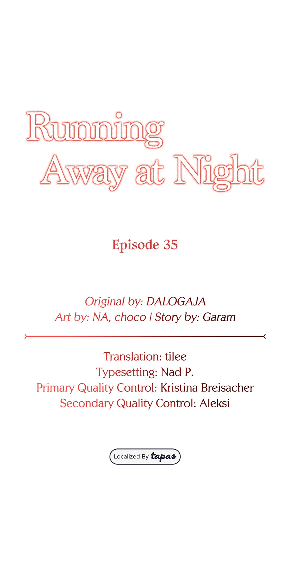 Running Away At Night - Chapter 35