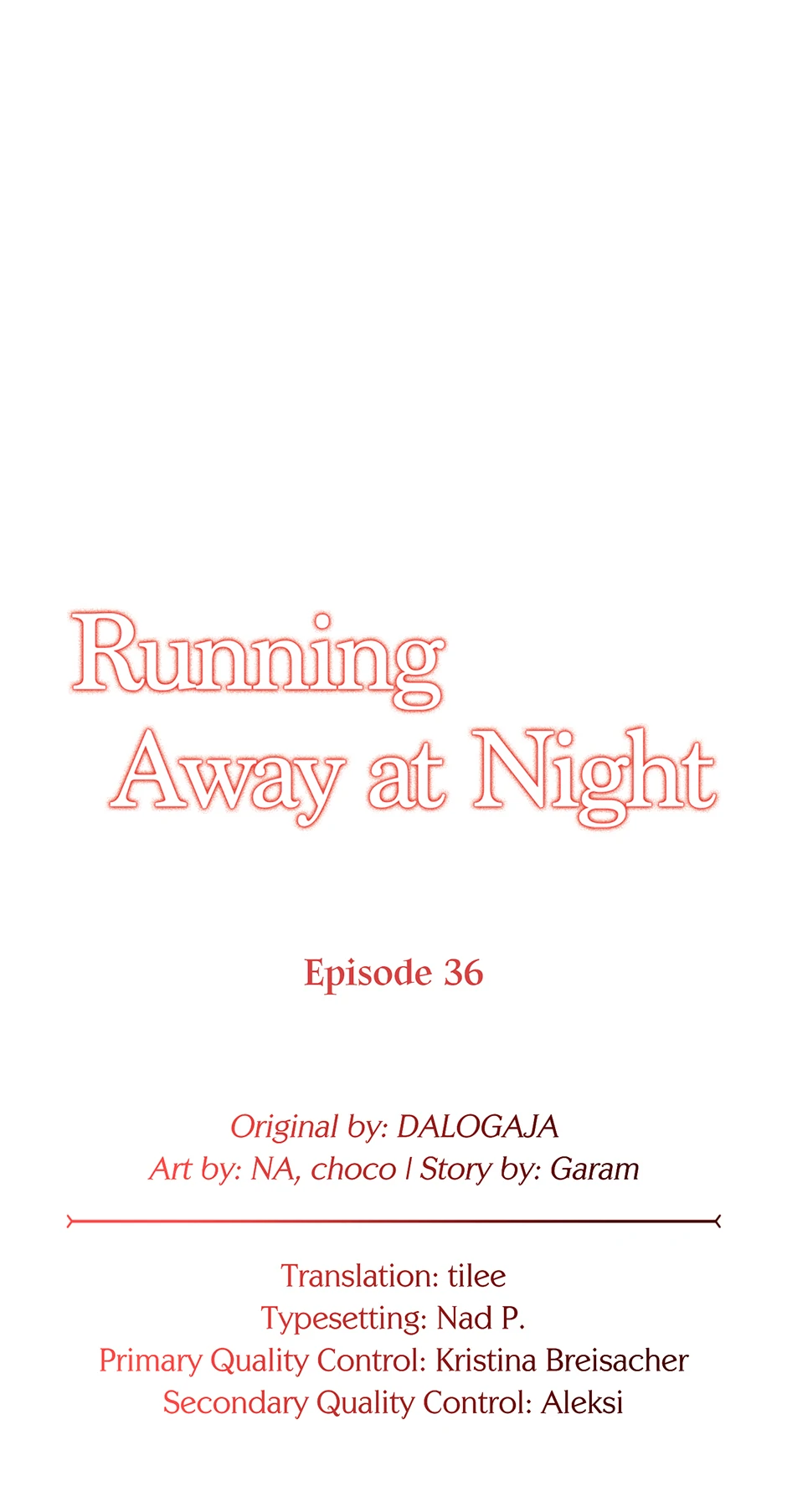 Running Away At Night - Chapter 36