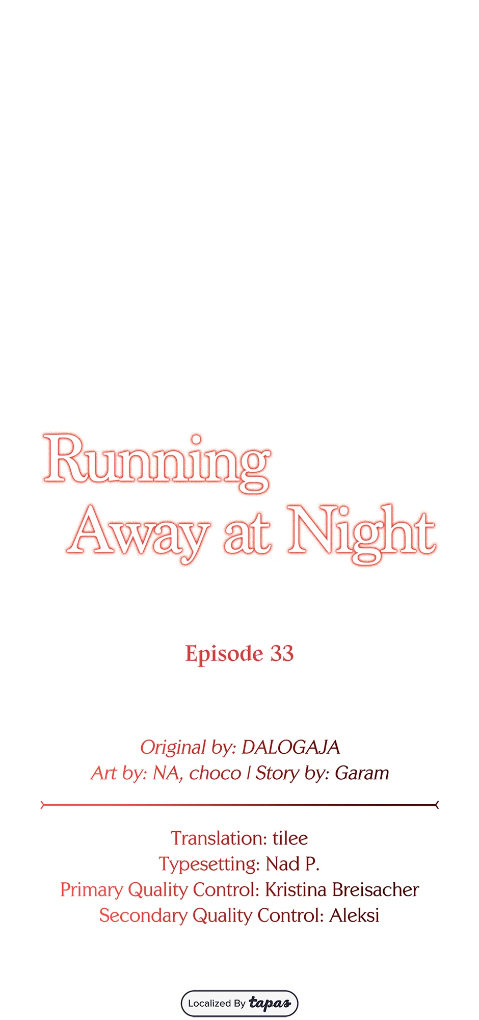 Running Away At Night - Chapter 33