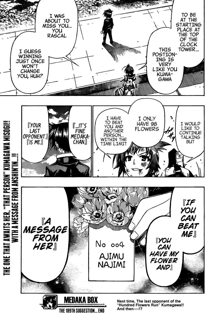 Medaka Box - Vol.22 Chapter 189 : Now That I Think About It, Ever Since The Beginning