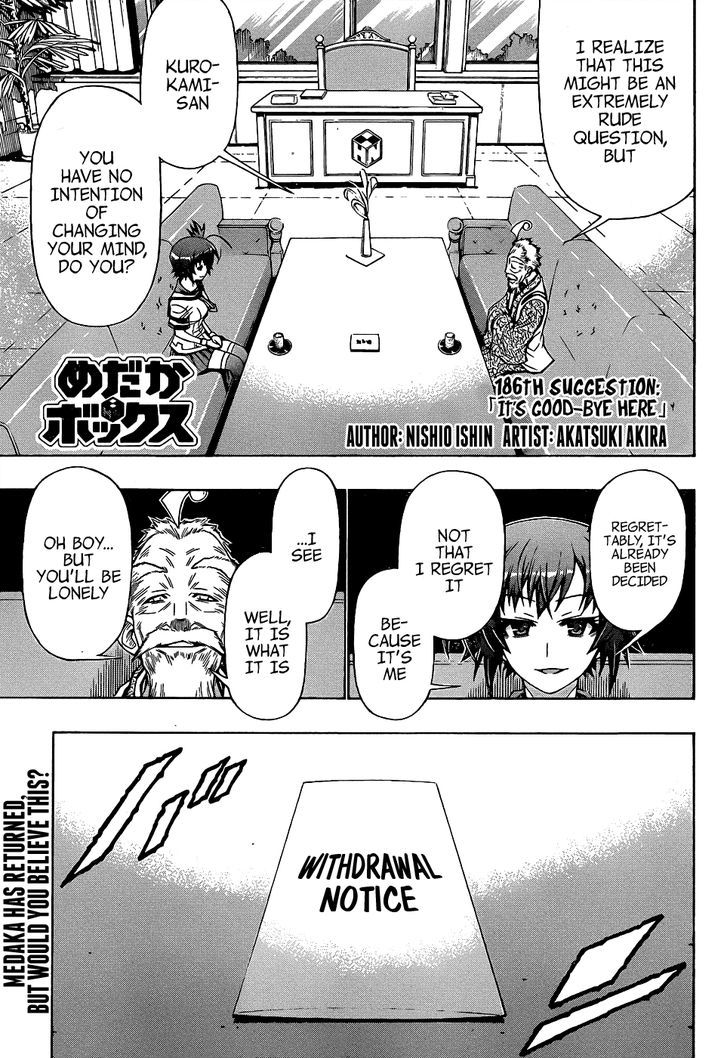 Medaka Box - Vol.22 Chapter 186 : It S Good-Bye Here