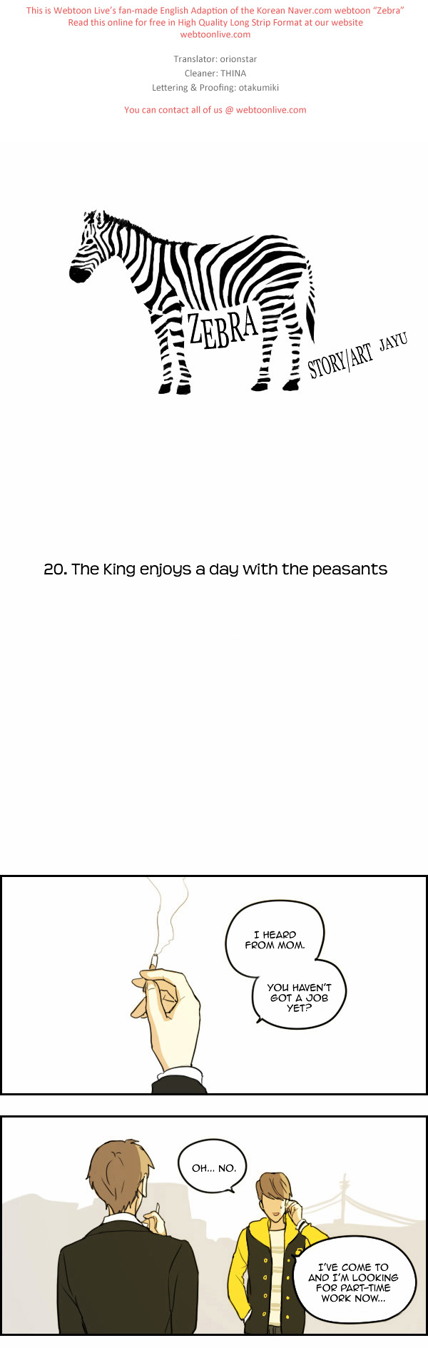 Zebra - Chapter 20 : The King Enjoys A Day With The Peasants