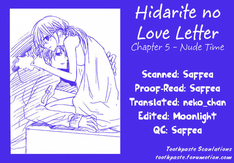 Hidarite No Love Letter - Vol.1 Chapter 5 : Nude Time