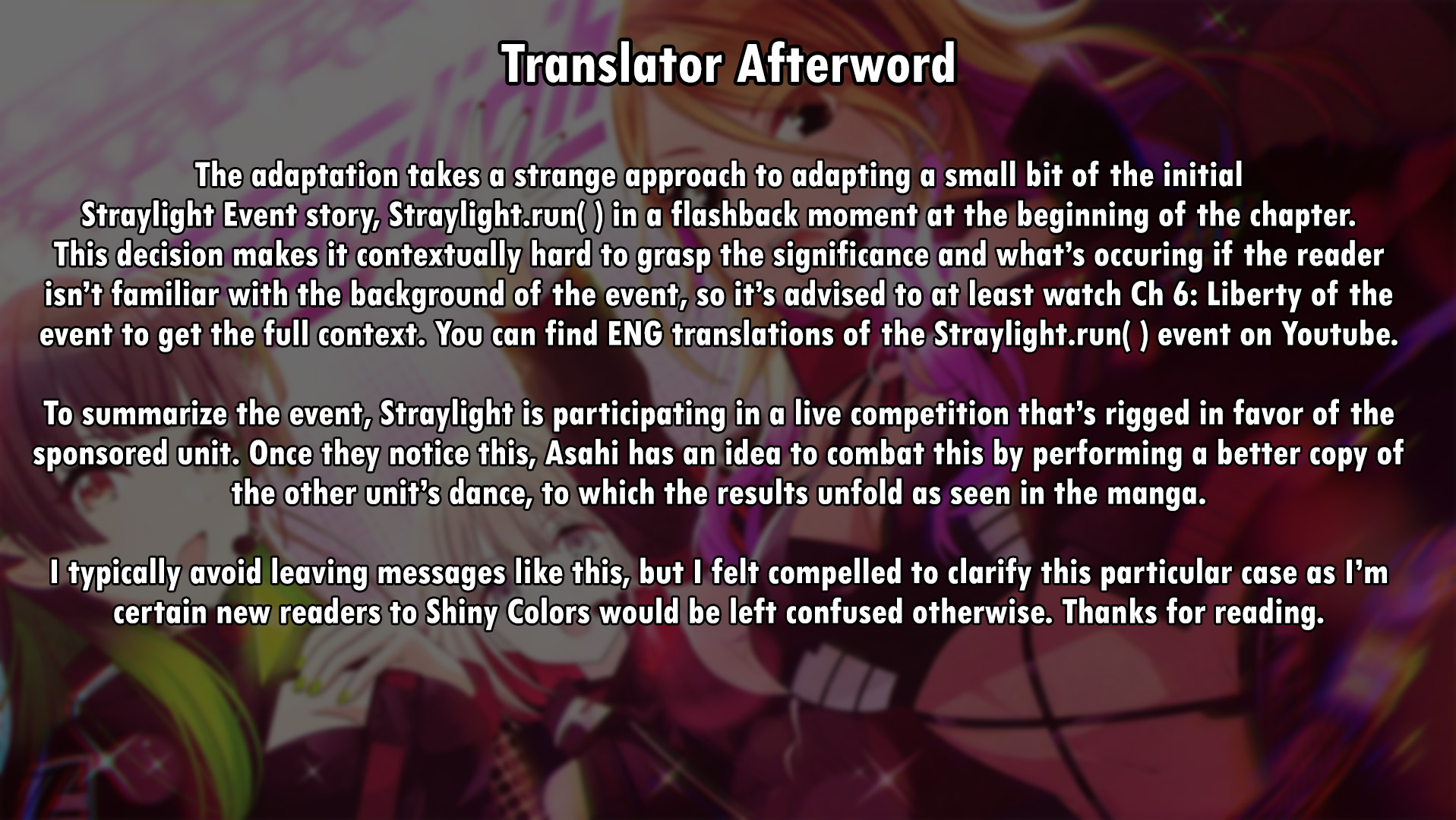 Idolmaster Shiny Colors Coherent Light - Vol.1 Chapter 2: Straylight (Part 2)