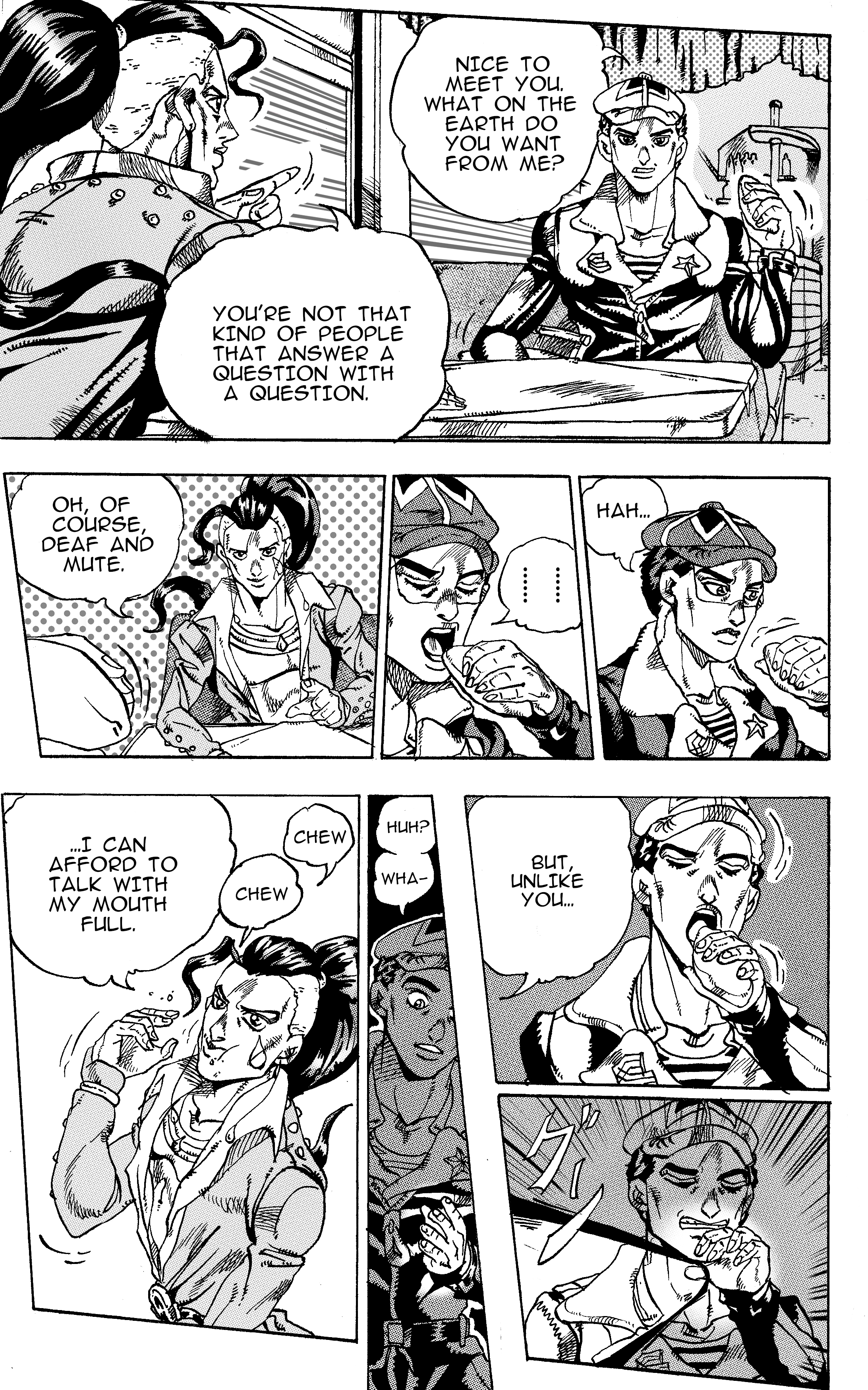 Jojo's Bizarre Adventure: Moscow Calling (Doujinshi) - Vol.1 Chapter 6: This Train Is On Fire Part 1