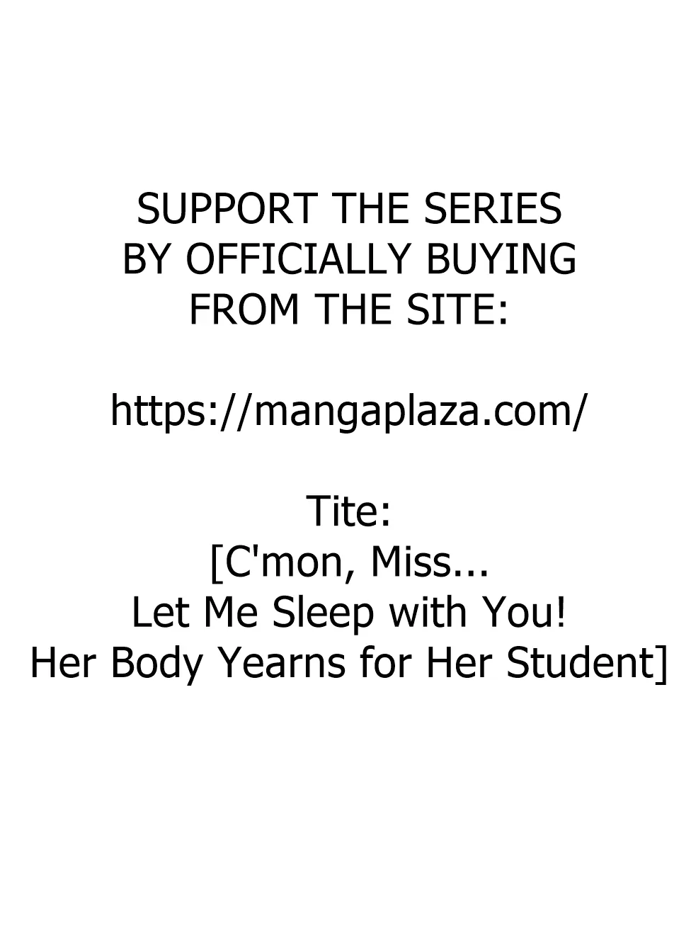 C'mon, Miss... Let Me Sleep With You! Her Body Yearns For Her Student - Chapter 1