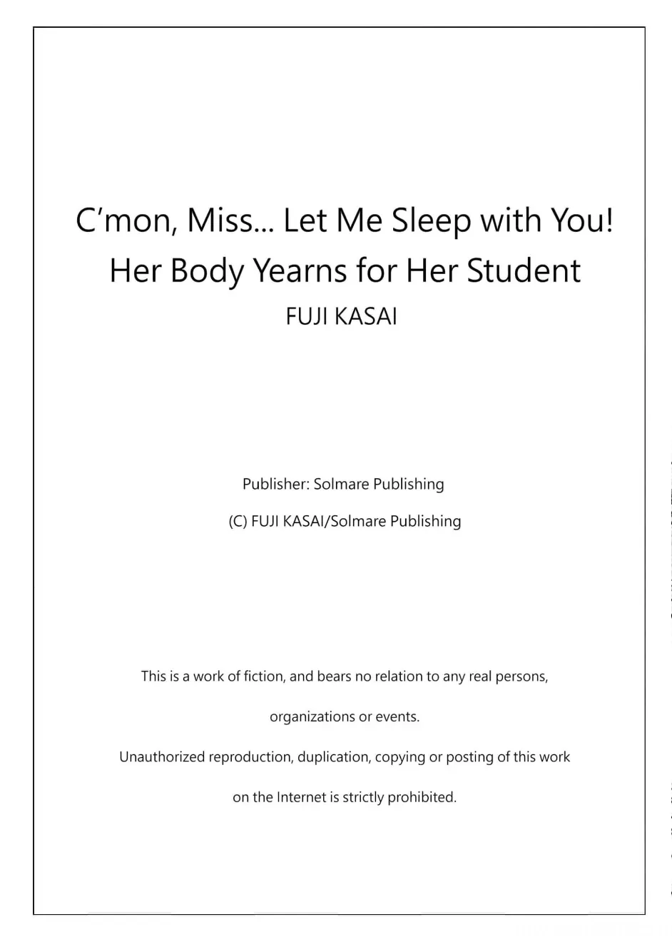 C'mon, Miss... Let Me Sleep With You! Her Body Yearns For Her Student - Chapter 1