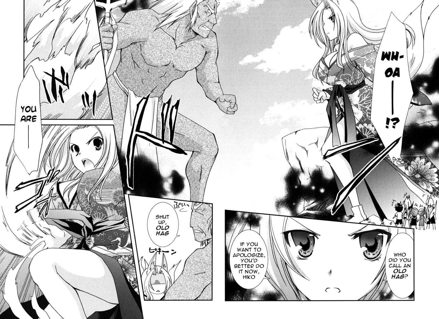 Kanokon - Vol.8 Chapter 40 : The Fight Is Over. The Group Is Stared, And...