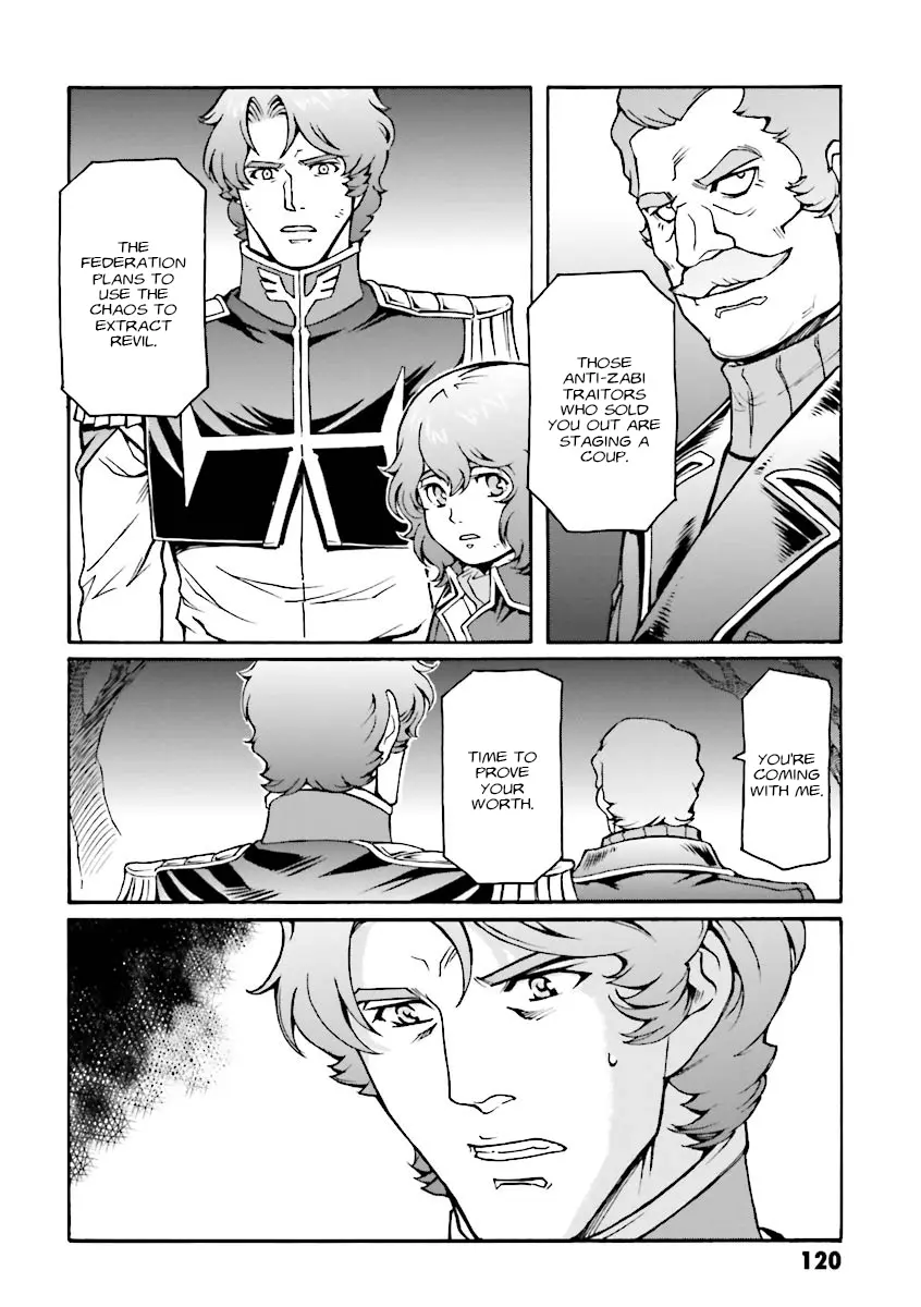 Mobile Suit Gundam Msv-R Legend Of The Universal Century Heroes: The Fabulous Shin Matsunaga - Vol.2 Chapter 11: Instigate