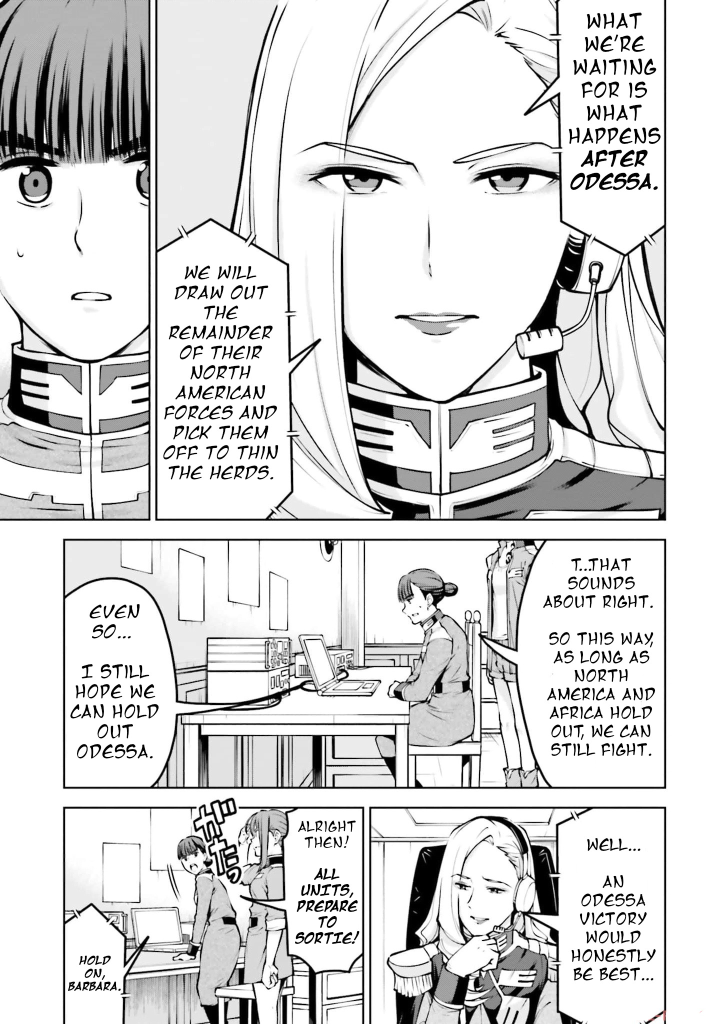 Mobile Suit Gundam: Battle Operation Code Fairy - Vol.1 Chapter 4: Lieutenant Barbara's Doctrine (Part One)