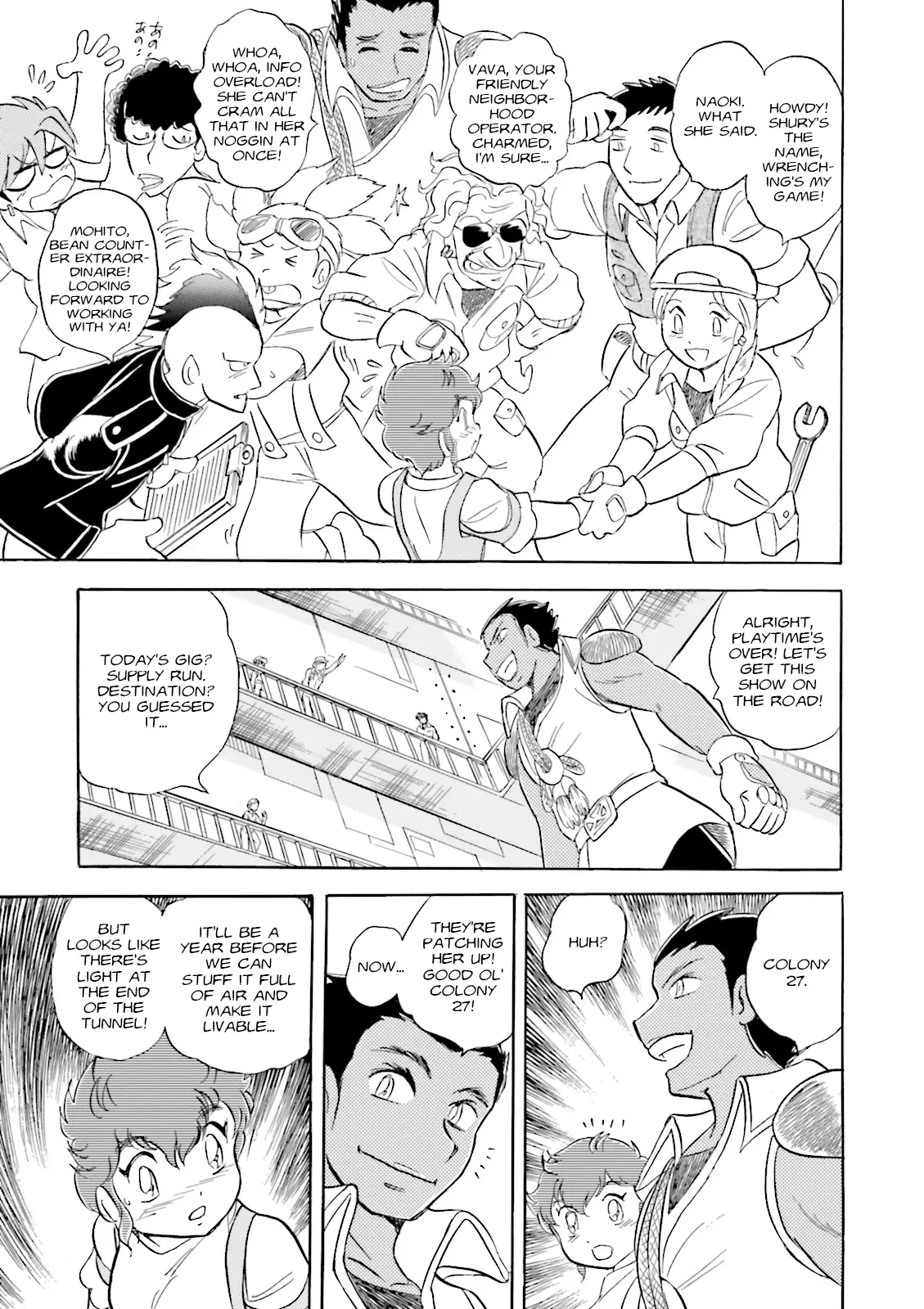 Mobile Suit Cross Born Gundam Dust - Vol.1 Chapter 3: An Ordinary Day At Mighty Transport