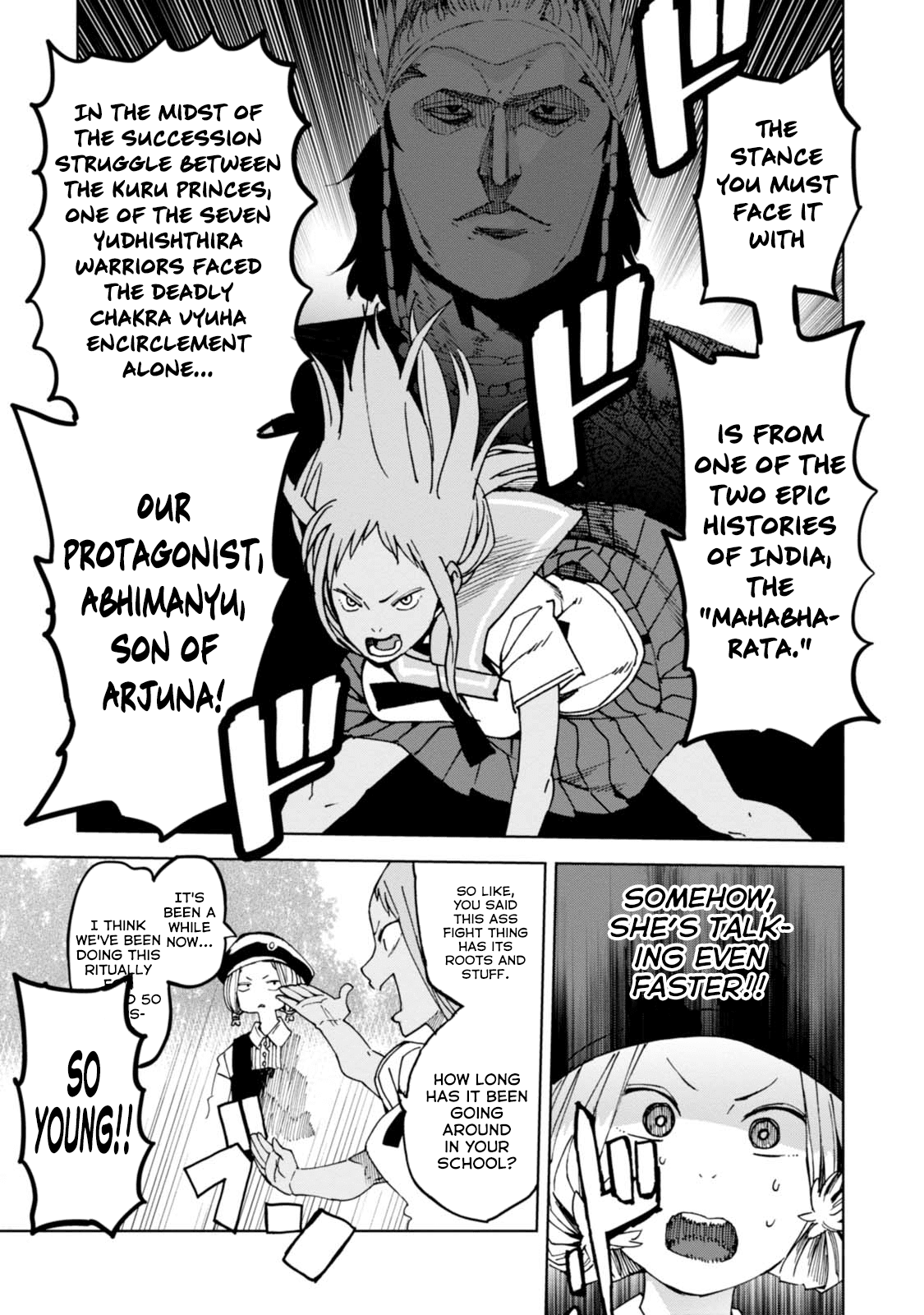 Chio-Chan No Tsuugakuro - Chapter 36: Chiharu, Kushitori-San, And Abhimanyu