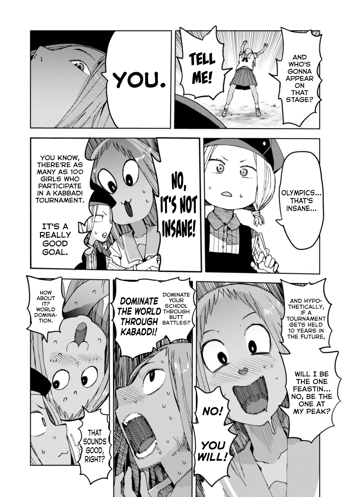 Chio-Chan No Tsuugakuro - Chapter 36: Chiharu, Kushitori-San, And Abhimanyu