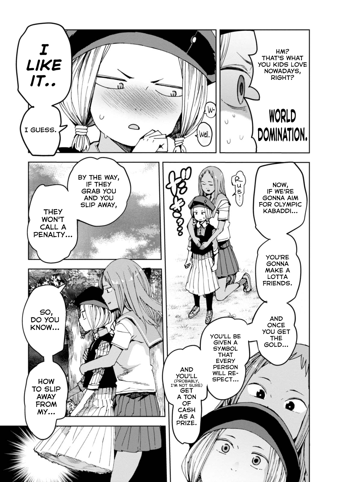 Chio-Chan No Tsuugakuro - Chapter 36: Chiharu, Kushitori-San, And Abhimanyu