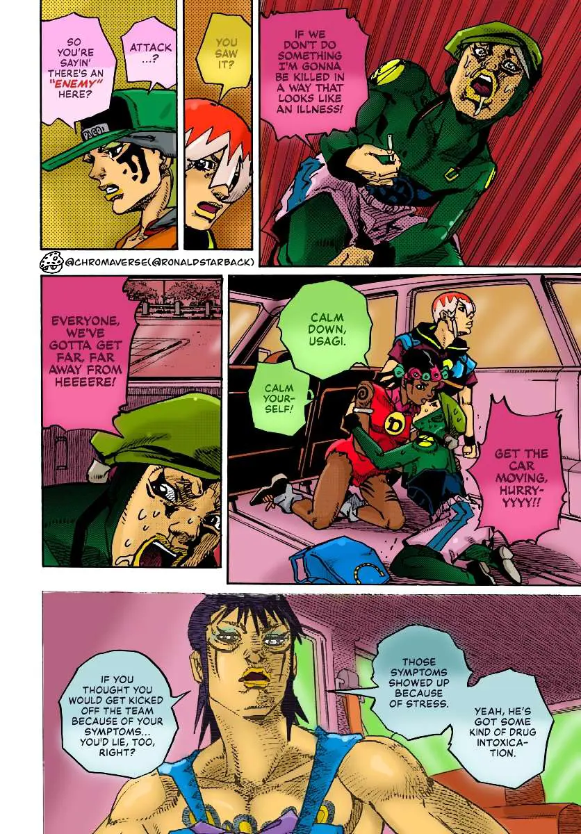 Jojo's Bizarre Adventure Part 9 - The Jojolands (Fan-Colored) - Chapter 15: Big Mouth Strikes Again