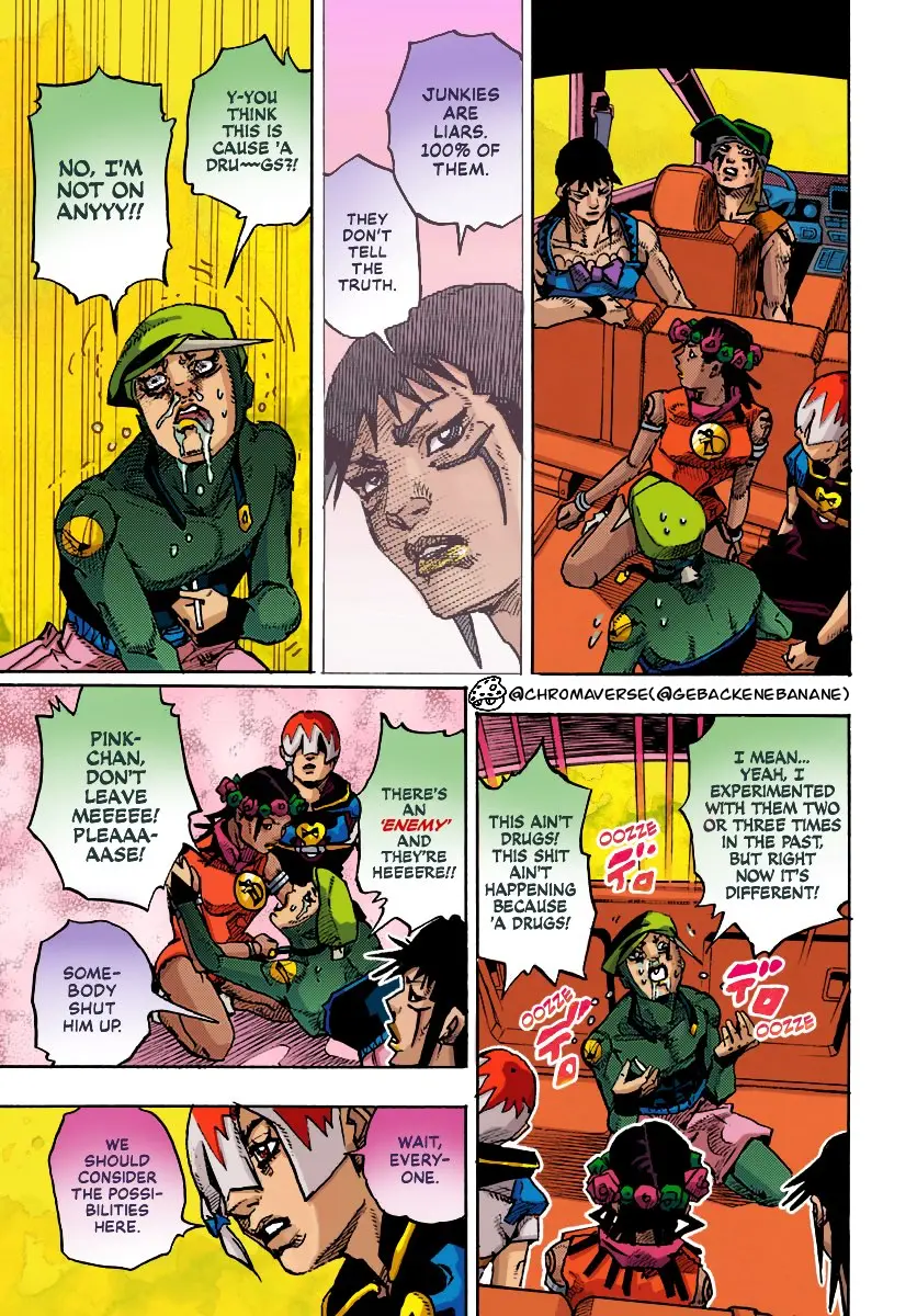 Jojo's Bizarre Adventure Part 9 - The Jojolands (Fan-Colored) - Chapter 15: Big Mouth Strikes Again