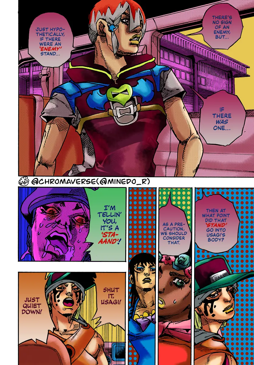 Jojo's Bizarre Adventure Part 9 - The Jojolands (Fan-Colored) - Chapter 15: Big Mouth Strikes Again