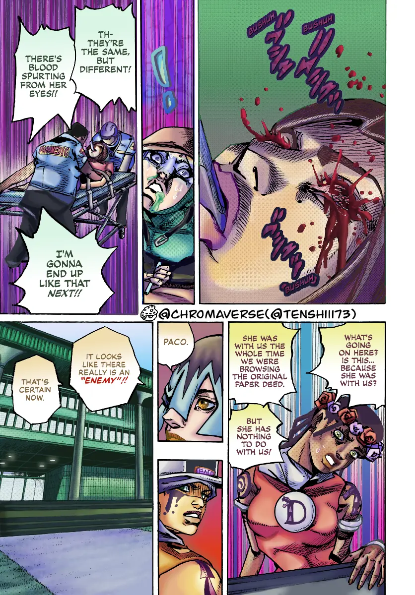 Jojo's Bizarre Adventure Part 9 - The Jojolands (Fan-Colored) - Chapter 15: Big Mouth Strikes Again