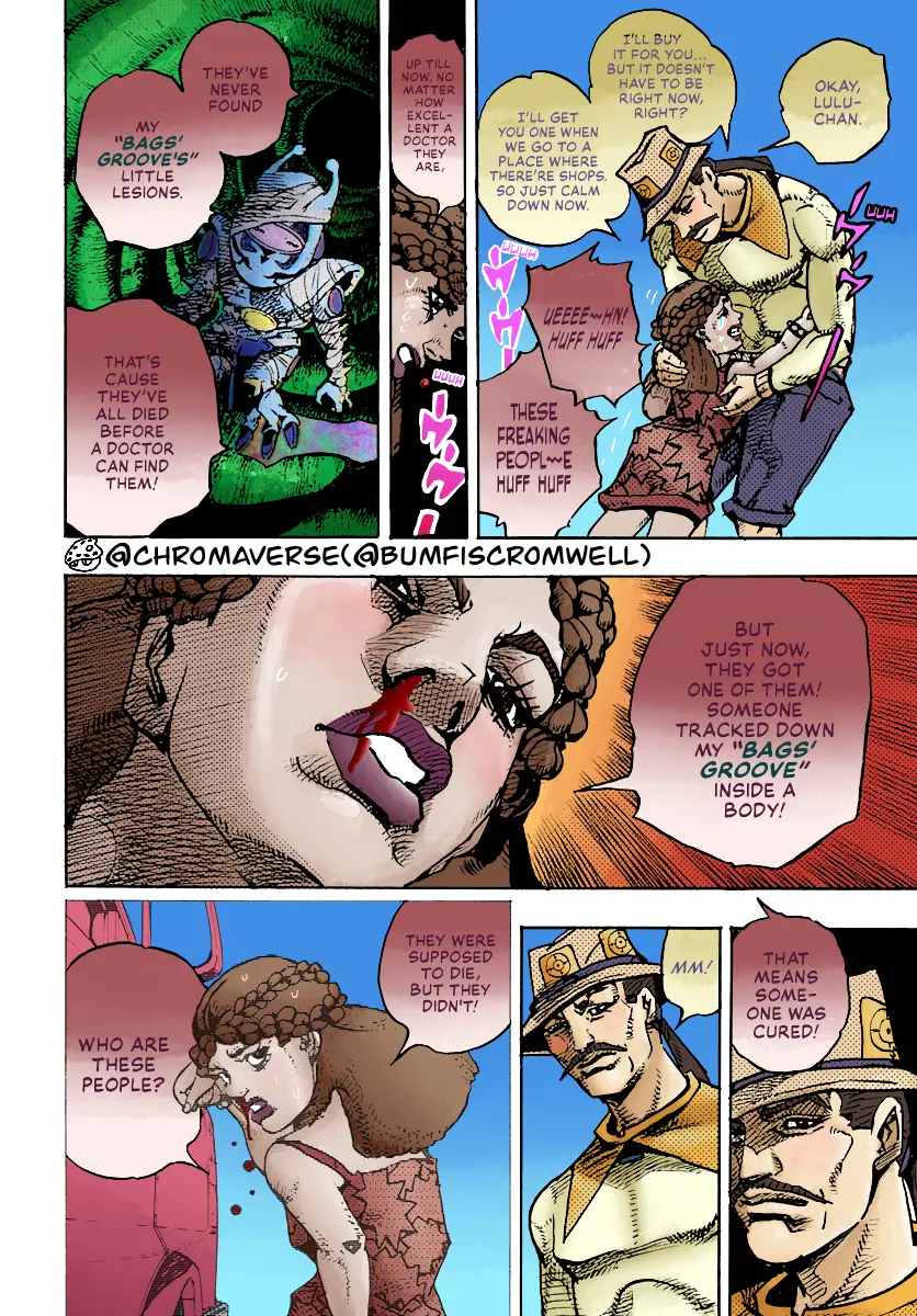 Jojo's Bizarre Adventure Part 9 - The Jojolands (Fan-Colored) - Chapter 17: That Girl's Bags' Groove Part 2