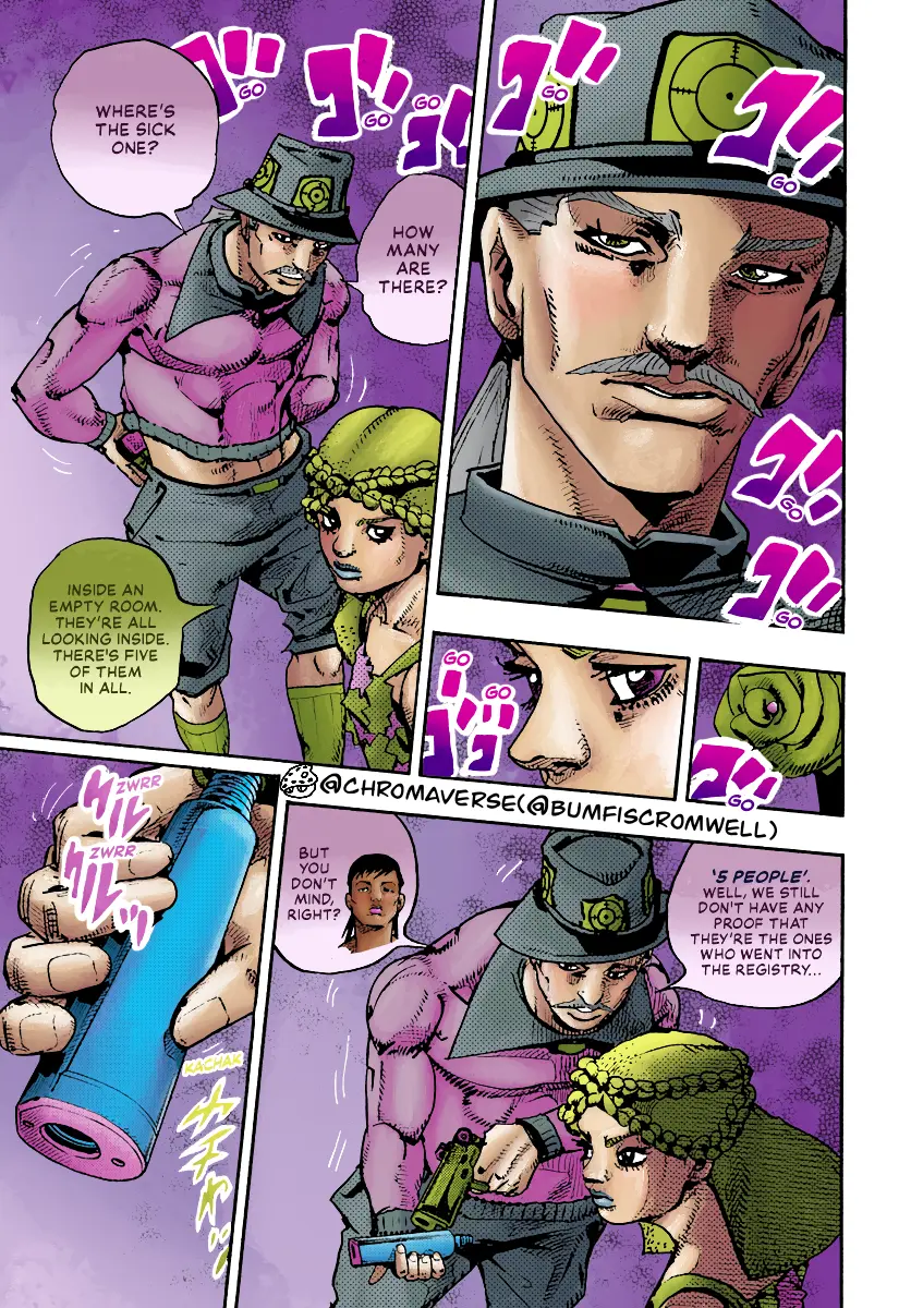 Jojo's Bizarre Adventure Part 9 - The Jojolands (Fan-Colored) - Chapter 17: That Girl's Bags' Groove Part 2