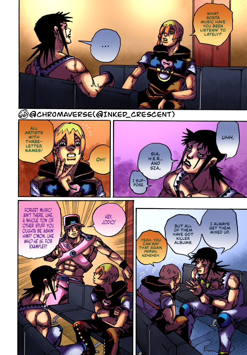 Jojo's Bizarre Adventure Part 9 - The Jojolands (Fan-Colored) - Chapter 12: His Name Is “Charmingman”