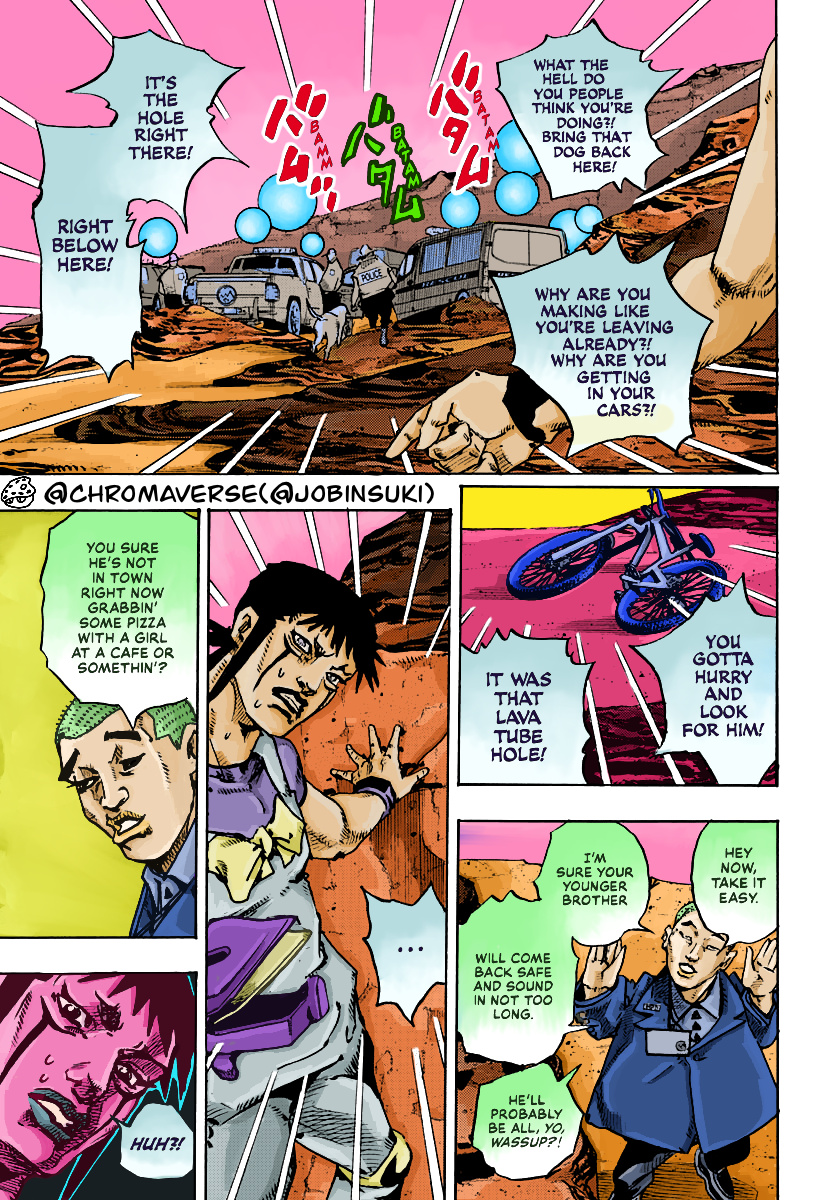 Jojo's Bizarre Adventure Part 9 - The Jojolands (Fan-Colored) - Chapter 12: His Name Is “Charmingman”