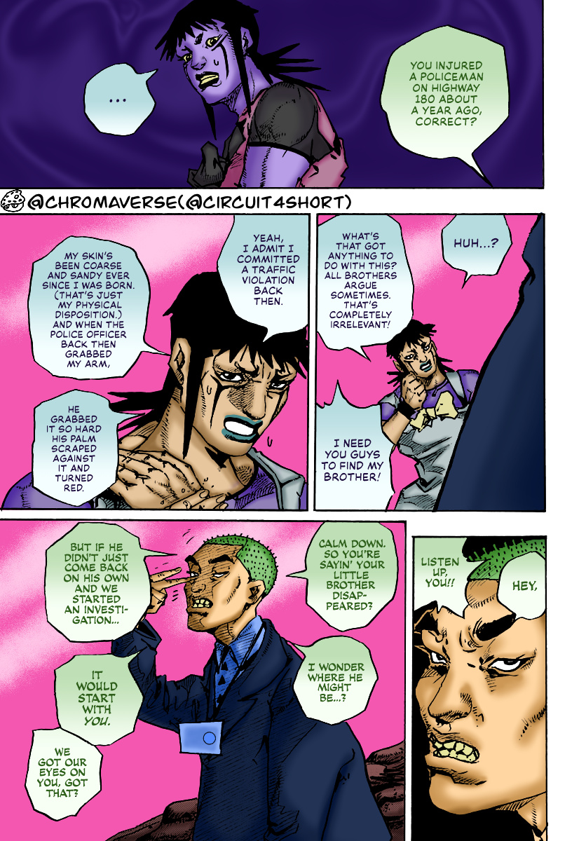 Jojo's Bizarre Adventure Part 9 - The Jojolands (Fan-Colored) - Chapter 12: His Name Is “Charmingman”